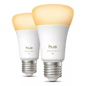 Smart bulb Philips A60 E27 — Bluetooth/Zigbee, 6 W, 810 lm, white, pack of 2