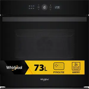 Whirlpool WOI4S8PM0SBA Elektriskā cepeškrāsns Iebūvējama 73 L Melna Skārienjūtīga vadība Klase A+ ar tvaiku konvekciju un pašattīrīšanos
