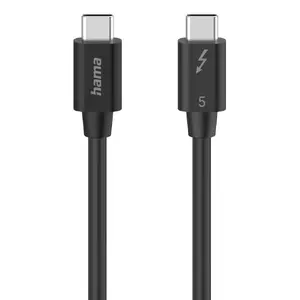 USB kabelis Hama USB-C 1m USB 3.2 Gen 2 80 Gbit/s Melns