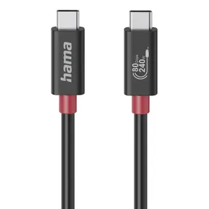USB cable Hama 00200799 USB4 Gen 4x2 1 m USB C Black