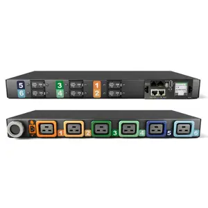 PDU Vertiv Geist MG05M1R1-06L193-3PS56B2H10-S 6 AC izejas 0U Melns