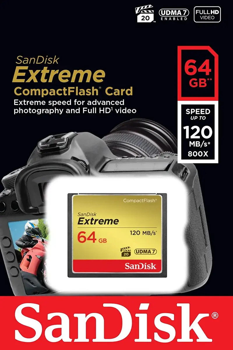 Карта памяти SANDISK CF 64GB Extreme Photo 2