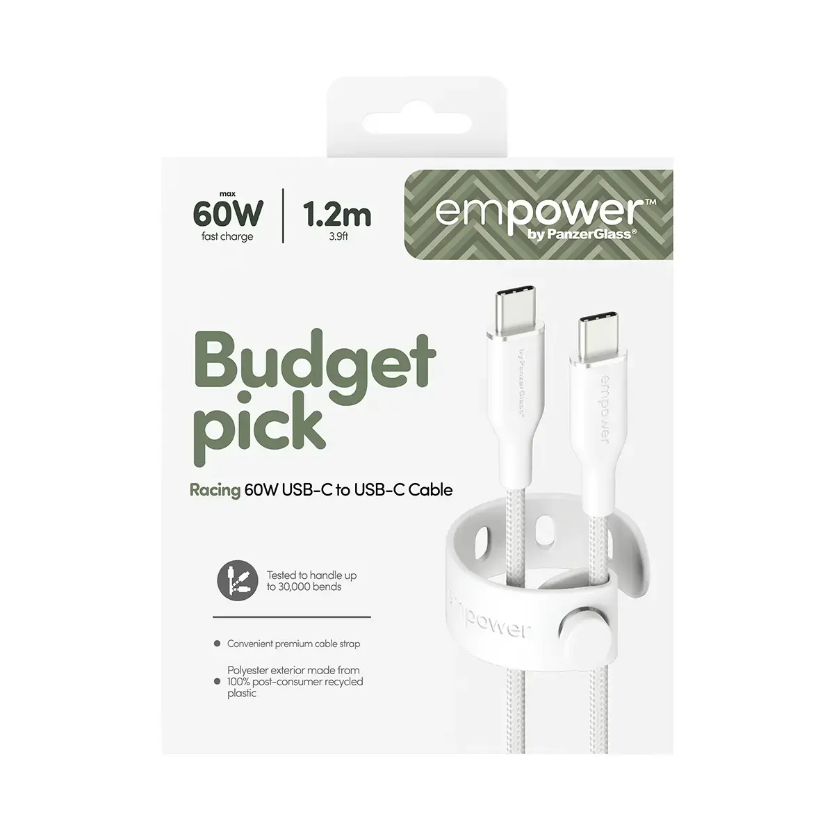PanzerGlass USB-C—USB-C кабель empower™ Racing 60W 1,2 м Photo 3