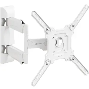 Wall TV bracket ONKRON M4-W for 32"–65" (81–165 cm), tilting & swiveling, VESA up to 400×400, max load 35 kg, white