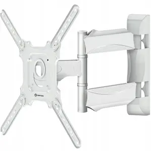 Wall TV bracket ONKRON M4-W for 32"–65" (81–165 cm), tilting & swiveling, VESA up to 400×400, max load 35 kg, white