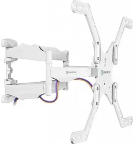 Tilting and swiveling TV bracket ONKRON M5-W for 37"–70" TVs, max 36.4 kg, VESA 100x100–400x400, white