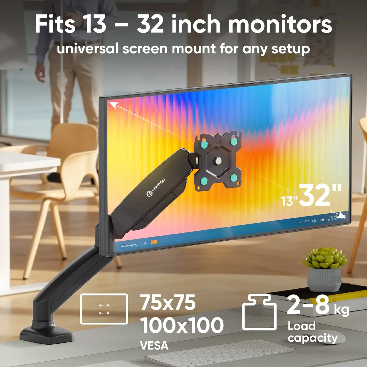 ONKRON G80 Desk Monitor Mount for 13-32 inch Screens Photo 2