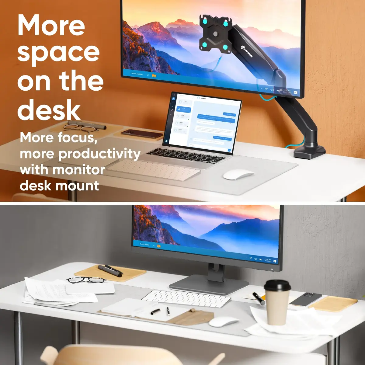 ONKRON G80 Desk Monitor Mount for 13-32 inch Screens Photo 4