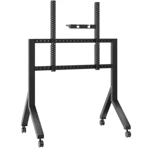 ONKRON TS2081-B Mobile TV Stand for 70-110 inch Screens, 125 kg Capacity, VESA 1000x800, Black