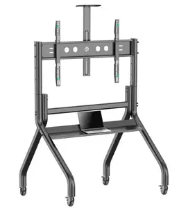 Напольная мобильная стойка для ТВ ONKRON TS2080-B, для 60–120" телевизоров, чёрная