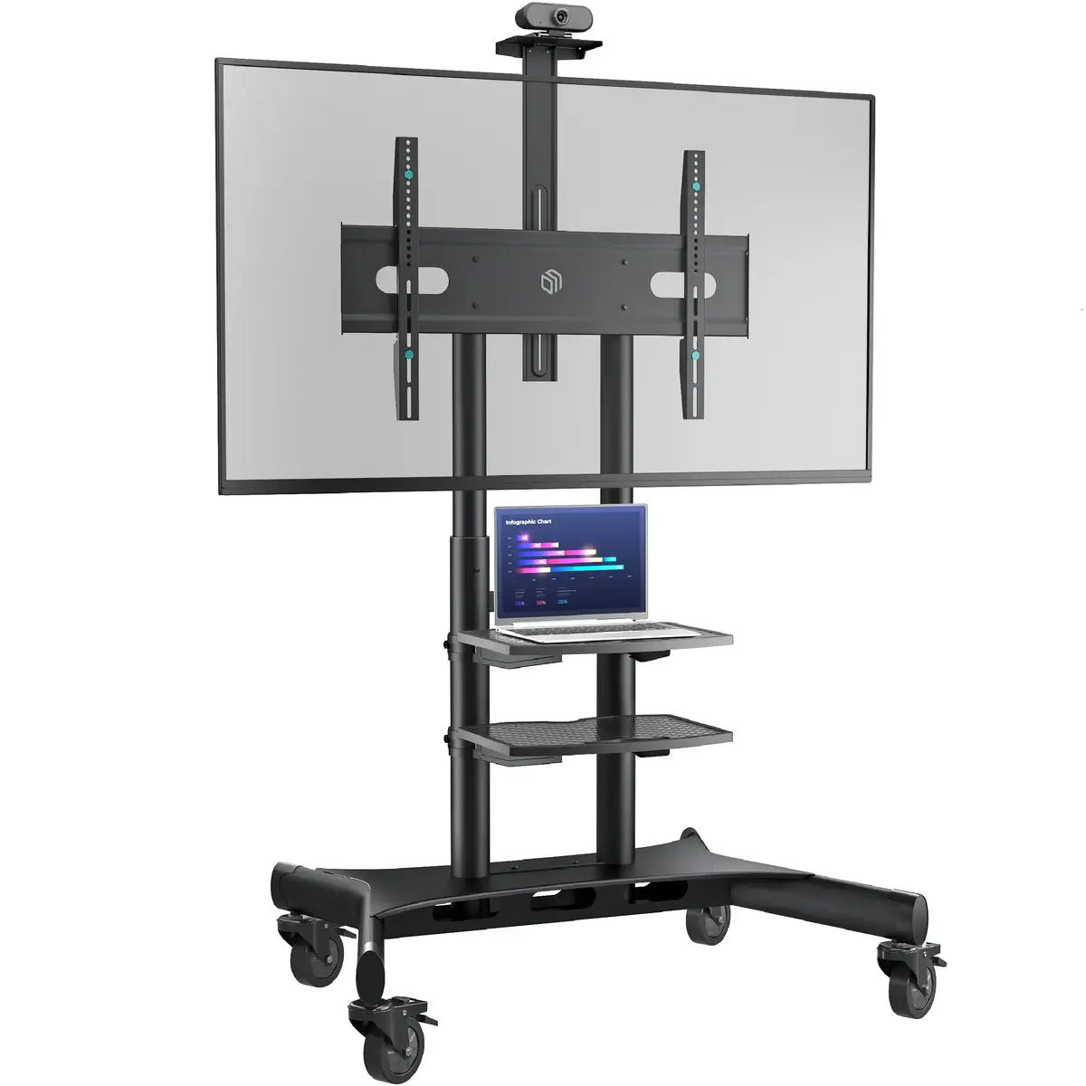 ONKRON TS1881-B TV floor stand for 50"–86" Photo 2