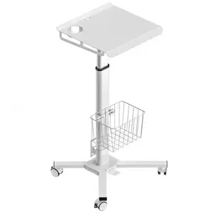 Adjustable Mobile Desk ONKRON LMG30-W — white, portable laptop/monitor stand, height-adjustable
