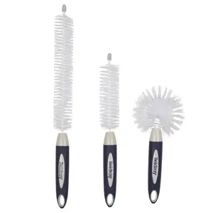 Bottle Brush Set Beldray LA030117FEU7 — 3-piece deep clean brushes for bottles and narrow containers