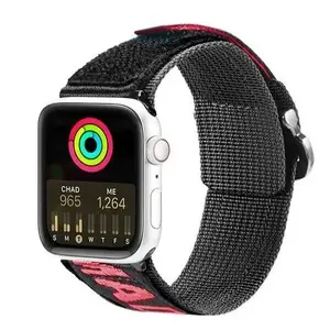 Нейлоновый ремешок dux ducis — Outdoor версия для Apple Watch Ultra/SE/Series 1–8, черно-красный