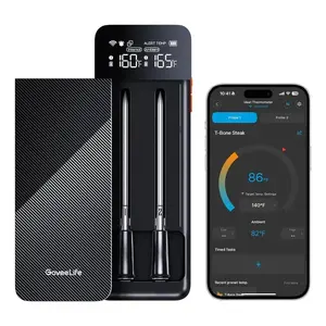 Meat thermometer Govee Bluetooth Wireless Meat Thermometer — Black, Li‑Ion 3.7V 11.1Wh