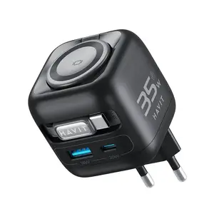 GaN travel charger Havit UC250 A-EU 20V 1xUSB-C 0.7m black