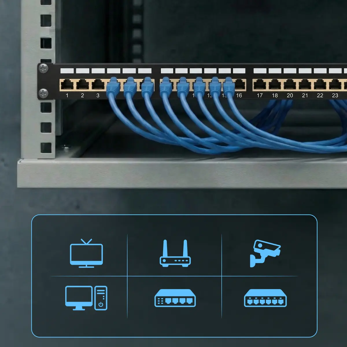 Extralink CAT6A STP Patchpanel 24 porty EX.28266 Photo 5
