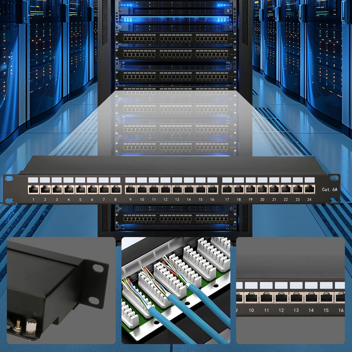 Extralink CAT6A STP Patchpanel 24 porty EX.28266 Photo 6