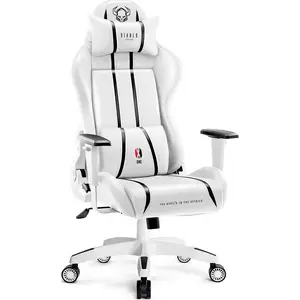 Эргономичное кресло Diablo Chairs X-One 2.0 King White — регулировка высоты, поддерживающая конструкция