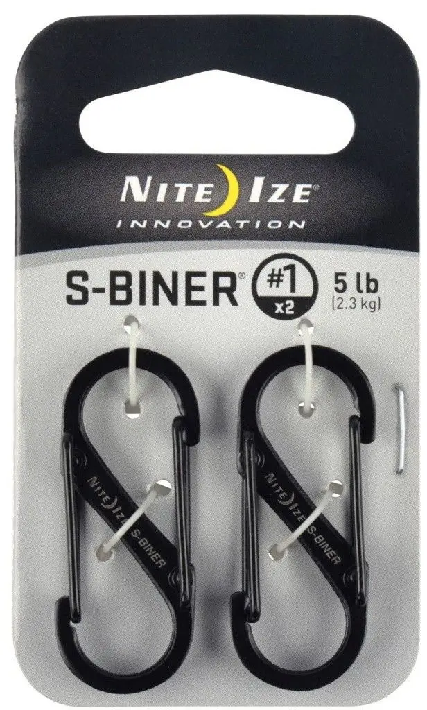 S-Biner Nite Ize #1 SB1-2PK-01 izturīgs
