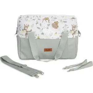 Stroller bag Sensillo TORBA DO WÓZKA EKOSKÓRA LEŚNA PRZYGODA WHITE