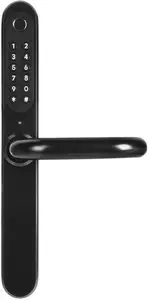Дверная ручка с контролем доступа Eura ELH-30H4 Black — электронная ручка доступа, чёрная