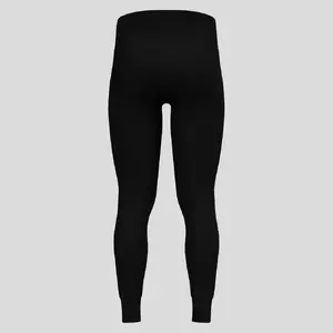 Vīriešu termo bikses Odlo The Active Warm Base Layer — pilna garuma, šaura piegriezuma, L, melnas, 100% poliesters, no pārstrādāta materiāla