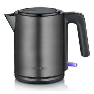 Electric kettle Severin 1 L 2400 W Black Brushed steel