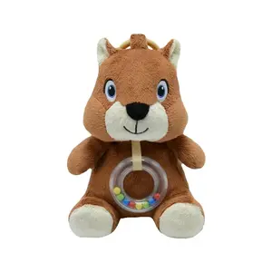 Music box TULILO 9466 Squirrel, 20 cm wooden wind-up toy