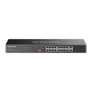 Network desktop switch MERCUSYS MS120GP with 20 Gigabit ports and 16 PoE+ ports