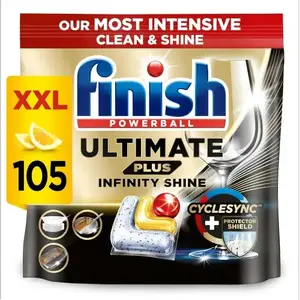 Таблетки для посудомоечной машины FINISH Ultimate Plus Citrus XXL, 105 таблеток