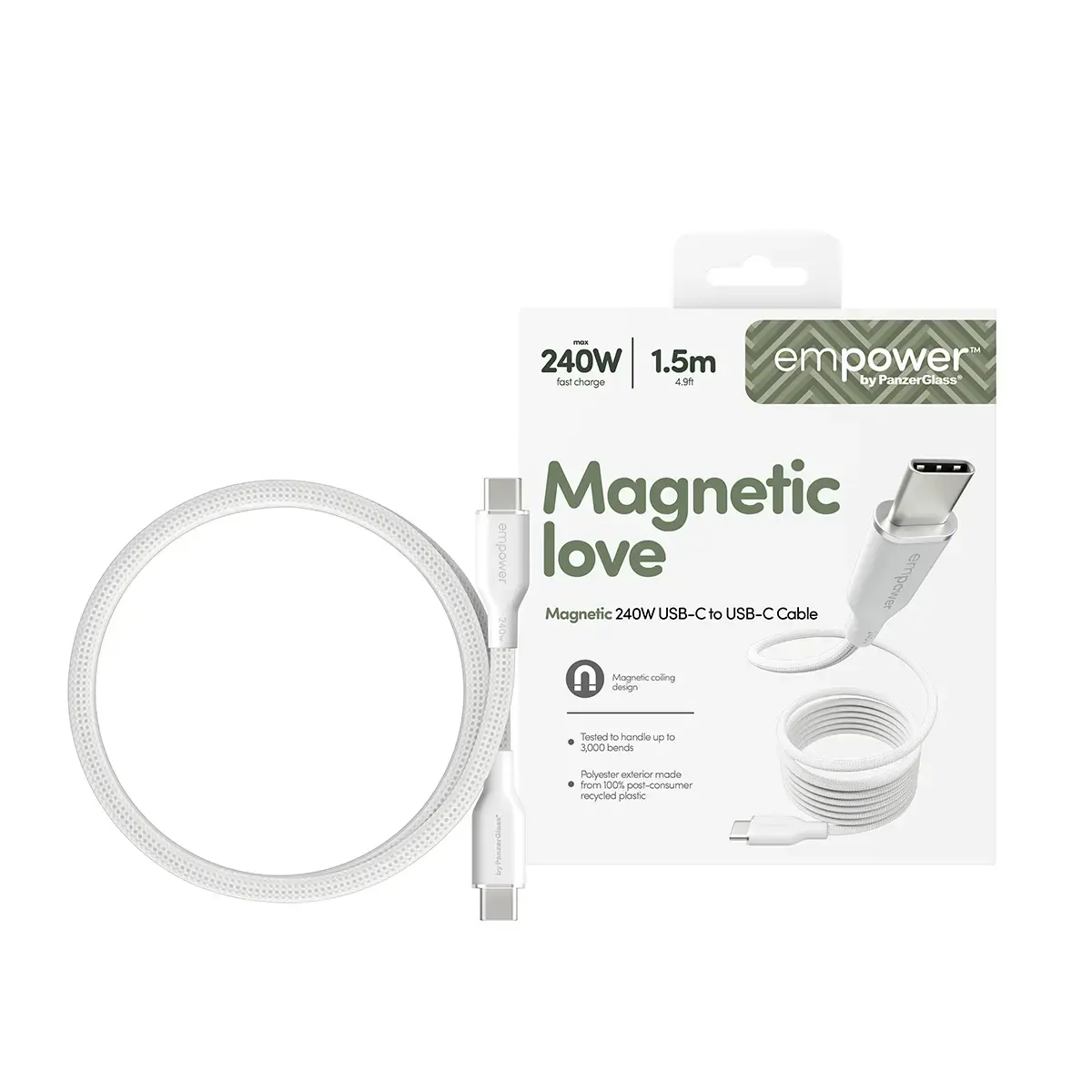 USB-C кабель PanzerGlass empower by Magnetic 240W Photo 2