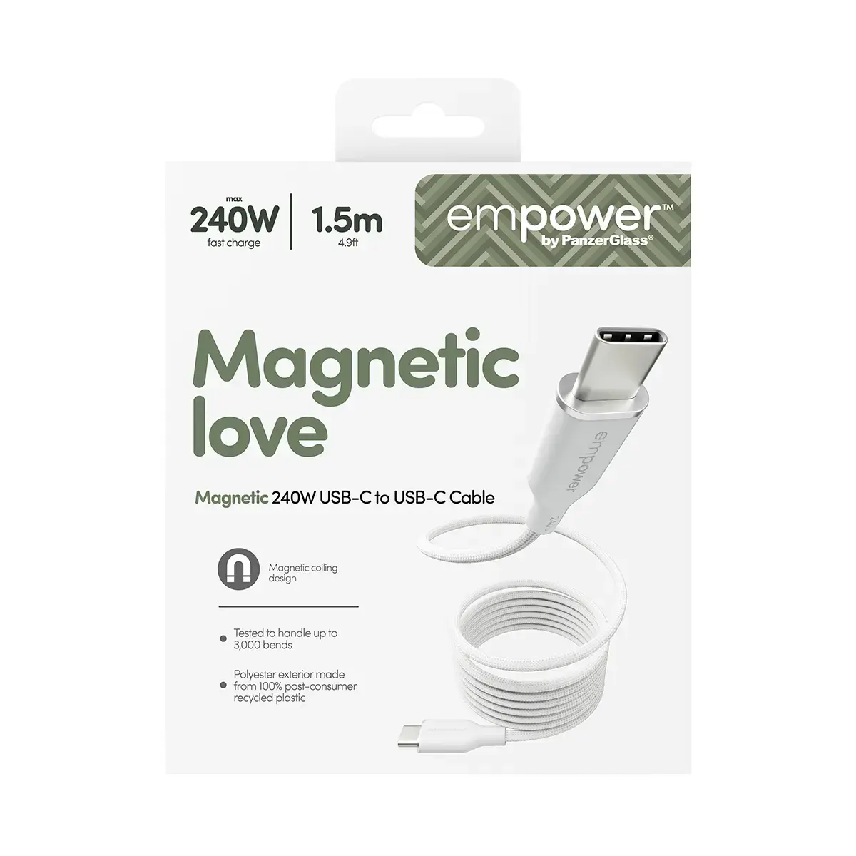 USB-C кабель PanzerGlass empower by Magnetic 240W Photo 3