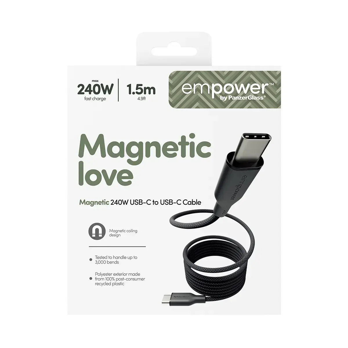 USB-C Kabelis PanzerGlass empower by Magnetic 240W Photo 3