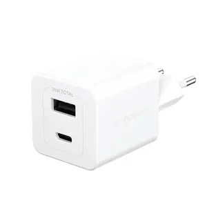 PanzerGlass empower by ® Turbo 35W Charger USB-C USB-A EU Plug Silver White