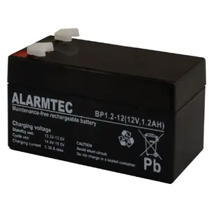 Sealed VRLA lead-acid battery EMU BP1.2-12 12V 1.2Ah for alarm panels and backup systems