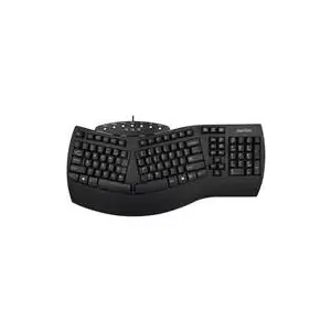 Ergonomic USB keyboard Perixx PERIBOARD-512 US black — split layout, wrist rest