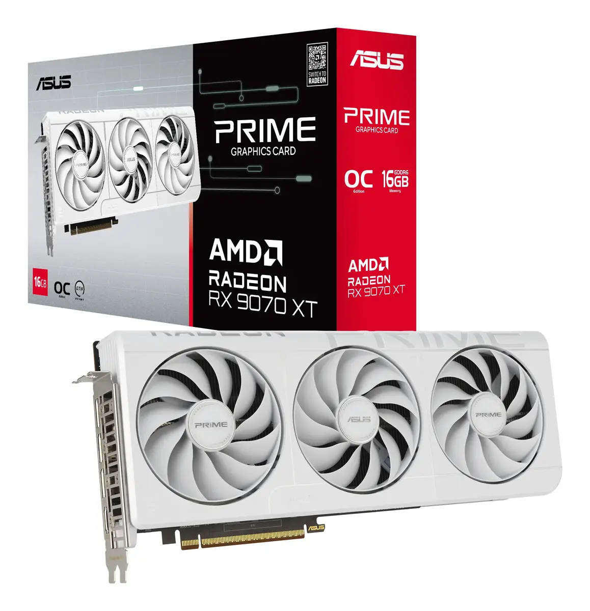 Видеокарта ASUS Prime RX9070XT-O16G-WHITE Photo 12