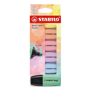 Маркер STABILO BOSS MINI 6 шт с скошенным концом Многоцветный