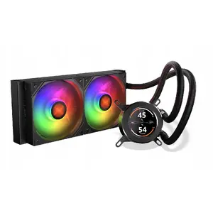 240 мм AIO жидкостный кулер для процессора KRUX HydroGlance 240 ARGB LCD — 240 мм радиатор, ARGB-подсветка, LCD-дисплей