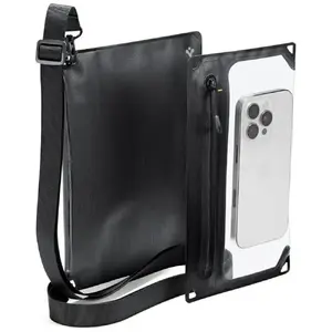 Waterproof case Spigen A640 Universal Crossbag Black — universal phone pouch, splash- and dust-resistant