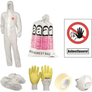 Набор предупреждающих наклеек cimco Asbest Tages-Set easy XL 15 шт 145081 — наклейки «Асбест»