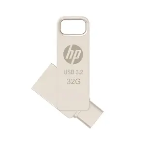 USB-флеш-накопитель HP x206C 32 ГБ, USB Type-A/Type-C, USB 3.2 Gen 1, Swivel, серебристый
