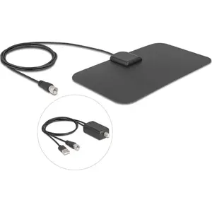 Antena DELOCK 12085 aktīva visvirzienu DAB+ DVB‑T2 pastiprinājums 5–25 dB