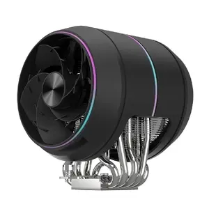 Procesora dzesētājs ZALMAN ZET5 BLACK 120 mm ventilators RGB apgaismojums, saderīgs ar standarta mājas datoru ligzdām
