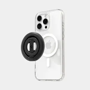 Magnetic Ring Spigen O-Mag OM102 Black Polycarbonate Silicone Steel