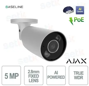 Bullet camera Ajax BulletCam HL 5MP 2.8mm ASP White — 5 MP, 2.8 mm lens