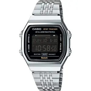 Digitālās pulkstenis CASIO ABL-100WE-1BEF, vintāžas stils, digitālais displejs, izturīgs pret ūdeni