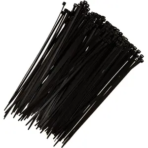 Kabeļu organizators Mozos MCABLE-S Black — mazas atkārtoti lietojamas siksniņas, 100 gab.