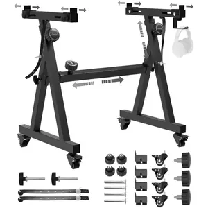 Keyboard stand Mozos KSX6 with wheels — adjustable portable stand for digital pianos and keyboards